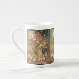 Van Gogh Vintage Pfingstrosen und Chrysanthemen Prozellantasse
