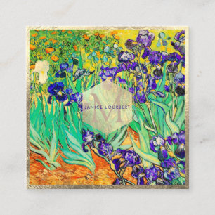 Van Gogh Violette Schwertlilien in St. Remy Quadratische Visitenkarte