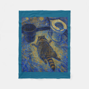 Van Gogh Waschbär Betrunken Kotzt Im Badezimmer Me Fleecedecke