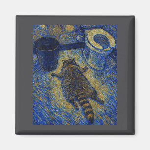 Van Gogh Waschbär Betrunken Kotzt Im Badezimmer Me Magnet