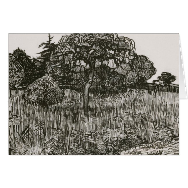 Van Gogh Weeping Tree auf dem Rasen (Vorderseite (Horizontal))