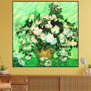 Van Gogh - Weiße Rosen, berühmtes Gemälde, Leinwanddruck