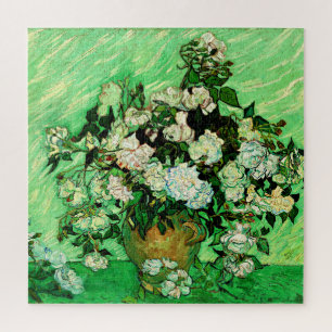 Van Gogh - Weiße Rosen, berühmtes Gemälde, Puzzle
