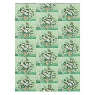 Van Gogh Weiße Rosen - Vintage Mint Florale Kunst Tischdecke