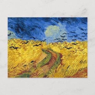 Van Gogh Weizenfeld mit Krähen Post-Impressionist Postkarte