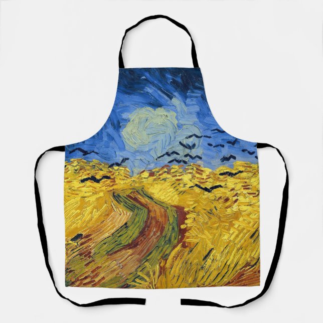 Van Gogh Weizenfeld mit Krähen Post-Impressionist  Schürze (Vorderseite)