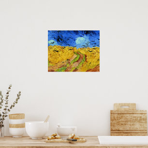 Van Gogh - Weizenfeld mit Krähen, Poster