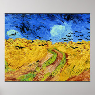 Van Gogh - Weizenfeld mit Kronen, berühmtes Bild Poster