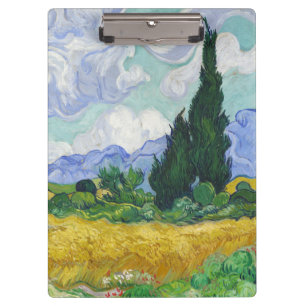 Van Gogh Weizenfeld mit Zypressen Kunst Klemmbrett