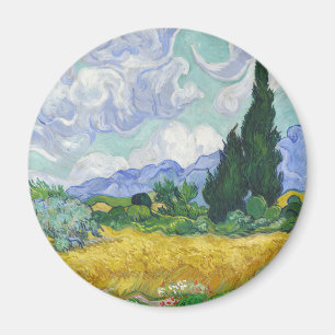 Van Gogh Weizenfeld mit Zypressen Kunst Magnet