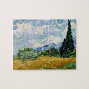 Van Gogh Weizenfeld mit Zypressen Puzzle