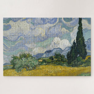 Van Gogh - Weizenfeld mit Zypressen Puzzle