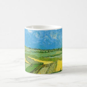 Van-Gogh-Weizenfelder bei Auvers unter Clouded Sky Kaffeetasse