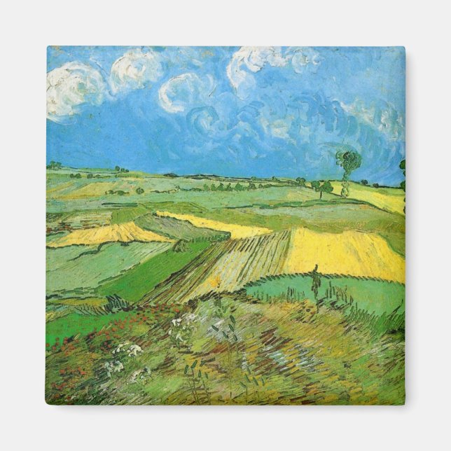 Van-Gogh-Weizenfelder bei Auvers unter Clouded Sky Magnet (Vorne)