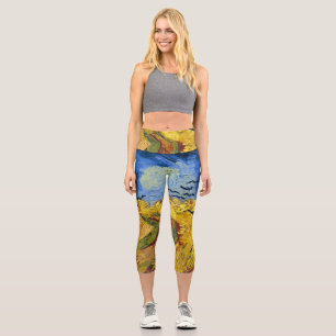 Van Gogh Weizenfelder impressionistische Malerei Capri Leggings