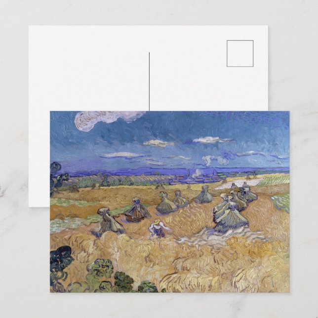 Van Gogh Wheat Field - Golden Harvest Art Postkarte (Vorne/Hinten)