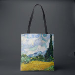 Van Gogh Wheat Field mit Zypressen. Impressionismu<br><div class="desc">Van Gogh "Weizenfeld mit Zypressen". Impressionismus Kunst Tote Tasche.</div>
