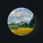 Van Gogh Wheat Field mit Zypressen. Impressionismu Button<br><div class="desc">Van Gogh "Weizenfeld mit Zypressen" Taste.</div>