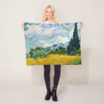 Van Gogh Wheat Field mit Zypressen. Impressionismu Fleecedecke<br><div class="desc">Van Gogh "Weizenfeld mit Zypressen" Vlies-Decke.</div>