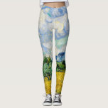 Van Gogh Wheat Field mit Zypressen. Impressionismu Leggings<br><div class="desc">Van Gogh Leggings "Weizenfeld mit Zypressen".</div>
