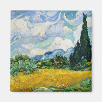 Van Gogh Wheat Field mit Zypressen. Impressionismu