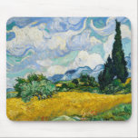 Van Gogh Wheat Field mit Zypressen. Impressionismu Mousepad<br><div class="desc">Van Gogh "Weizenfeld mit Zypressen" Mauspad.</div>