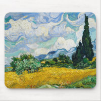 Van Gogh Wheat Field mit Zypressen. Impressionismu