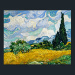 Van Gogh Wheat Field mit Zypressen. Impressionismu Poster<br><div class="desc">Van Gogh "Weizenfeld mit Zypressen" Poster.</div>