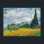 Van Gogh Wheat Field mit Zypressen. Impressionismu Postkarte<br><div class="desc">Van Gogh "Weizenfeld mit Zypressen" Postkarte.</div>