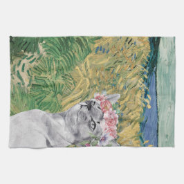 Van Gogh Wheat Field und Extravagante Katze Geschirrtuch