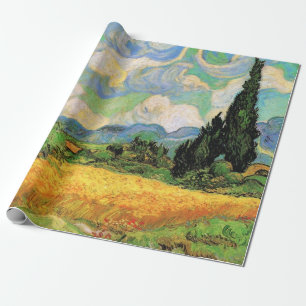 Van Gogh Wheat Field w Cypressen bei Haute Galline Geschenkpapier