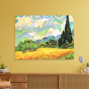 Van Gogh Wheat Field w Cypressen bei Haute Galline Leinwanddruck
