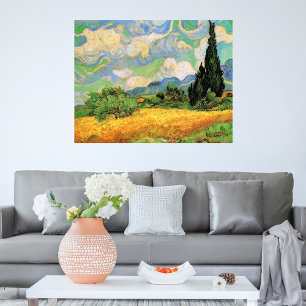 Van Gogh Wheat Field w Cypressen bei Haute Galline Poster
