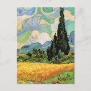 Van Gogh Wheat Field w Cypressen bei Haute Galline Postkarte