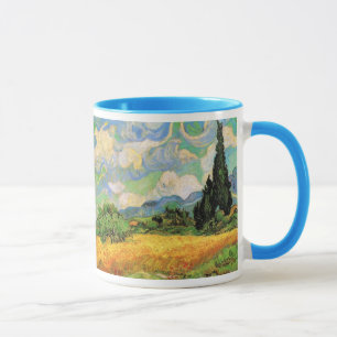 Van Gogh Wheat Field w Cypressen bei Haute Galline Tasse