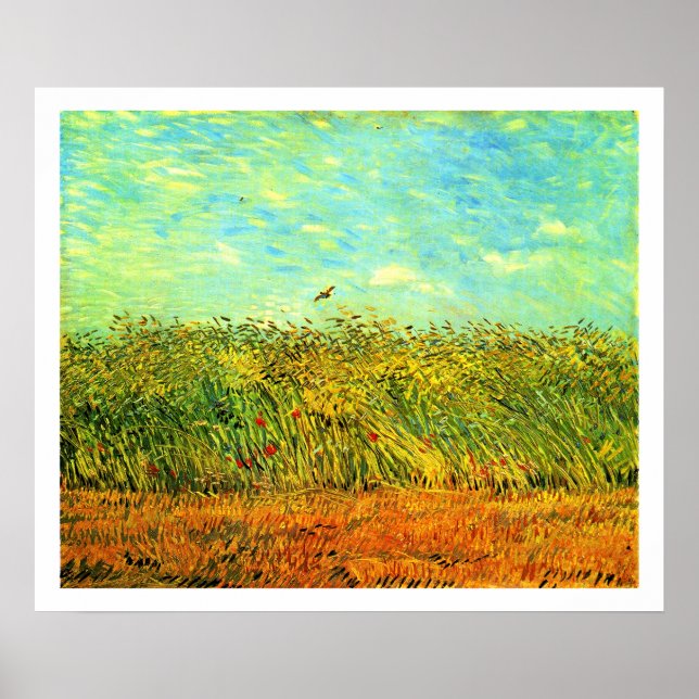 Van Gogh - Wheat Field with a Lark, Poster (Vorne)