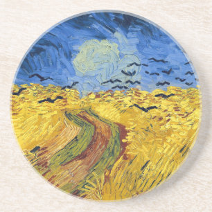 Van Gogh Wheat Fields impressionistisches Gemälde Getränkeuntersetzer