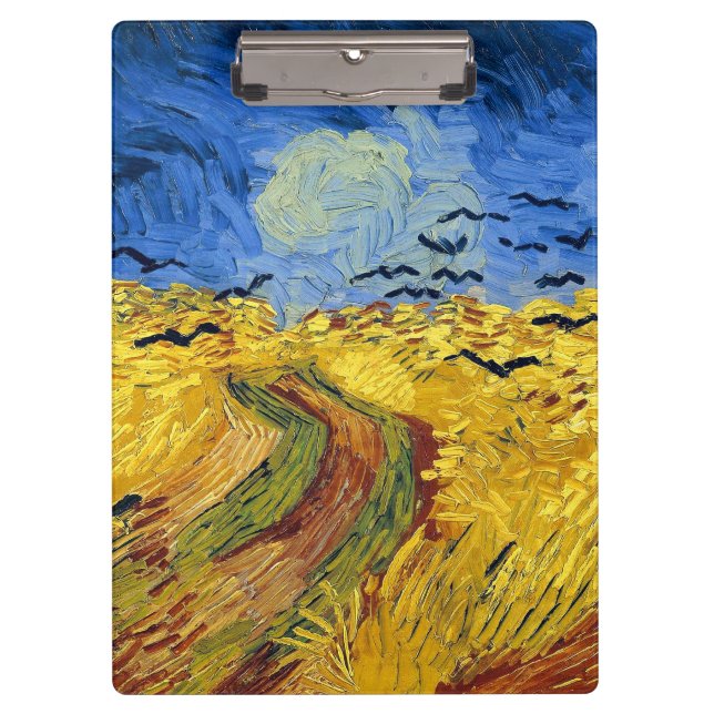 Van Gogh Wheat Fields impressionistisches Gemälde Klemmbrett (Vorderseite)