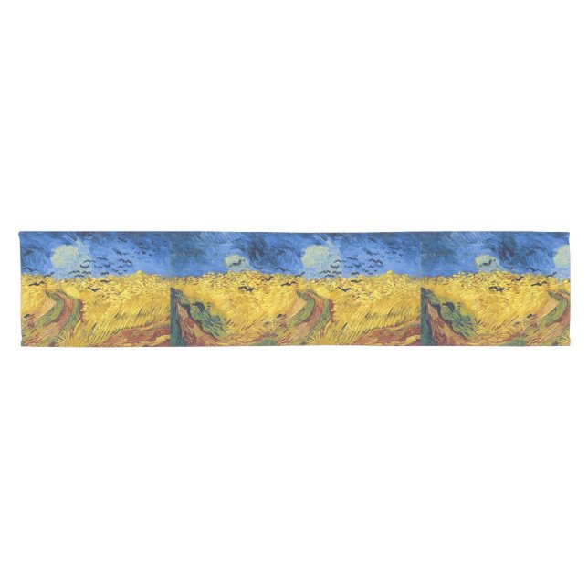 Van Gogh Wheat Fields impressionistisches Gemälde Kurzer Tischläufer (Horizontal)