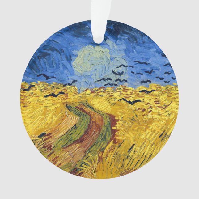 Van Gogh Wheat Fields impressionistisches Gemälde Ornament (Vorderseite)