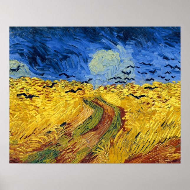 Van Gogh Wheat Fields impressionistisches Gemälde Poster (Vorne)
