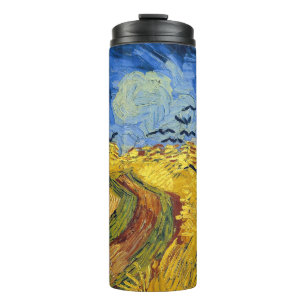 Van Gogh Wheat Fields impressionistisches Gemälde Thermosbecher