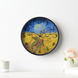 Van Gogh Wheat Fields impressionistisches Gemälde Uhr