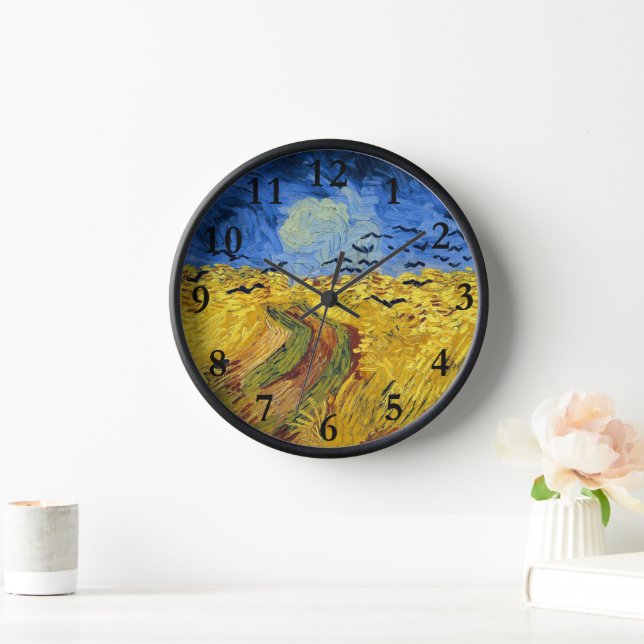 Van Gogh Wheat Fields impressionistisches Gemälde Uhr (Zuhause)