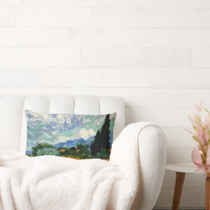 Van Gogh - Wheatfield mit Cypress Tree Lendenkissen