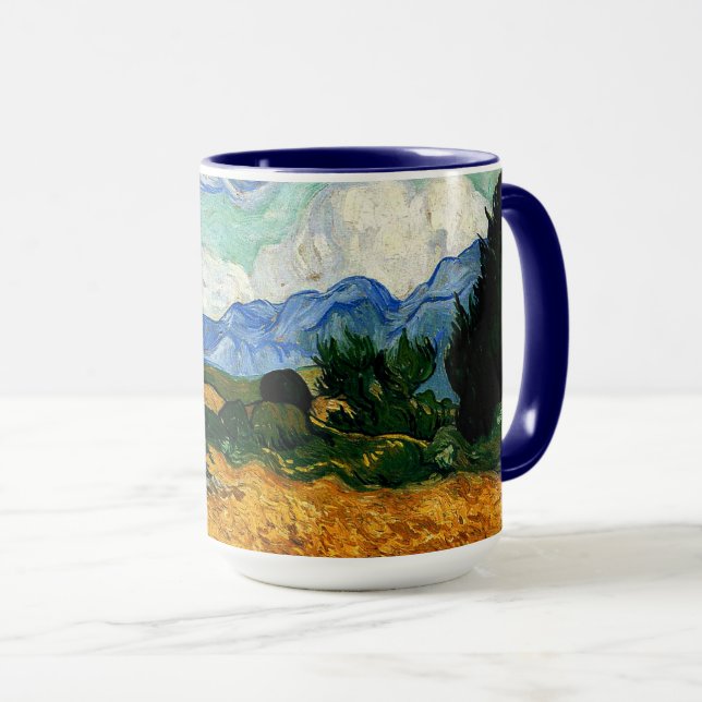 Van Gogh - Wheatfield mit Cypress Tree Tasse (VorderseiteRechts)