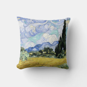 Van Gogh - Wheatfield mit Zypressen Kissen