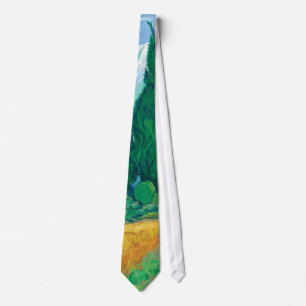 Van Gogh Wheatfield mit Zypressen Krawatte