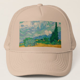 Van Gogh Wheatfield mit Zypressen Truckerkappe