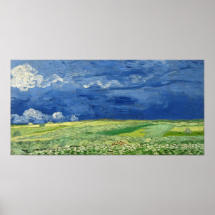 Van Gogh - Wheatfield under Thunderclouds Poster